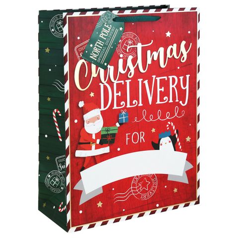 Eurowrap - Christmas Delivery Personalised - Extra Large Gift Bag