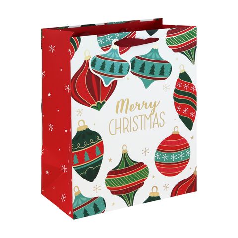 Eurowrap - Christmas Baubles - Large Gift Bag