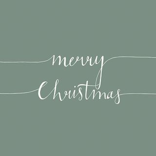 Ambiente - Paper Napkins Christmas - Pack of 20 - Luncheon Size - Christmas Note Sage