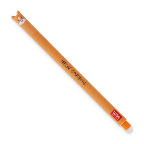Legami - Erasable Gel Pen Single - Corgi - Black Ink (Ships as Pk 30 - EPBLAKIT20)