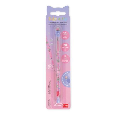 Legami - Stackable Pencil - Kitty (ships as a Pk of 18 - STEKIT1)