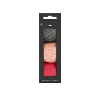 Celebration Crackers - Christmas Sprig - 20m Raffia Reels - Pack of 3