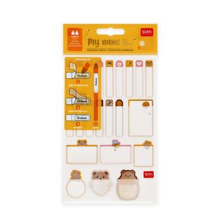 Legami - Adhesive Labels - Pack of 66 - Teddy Bear