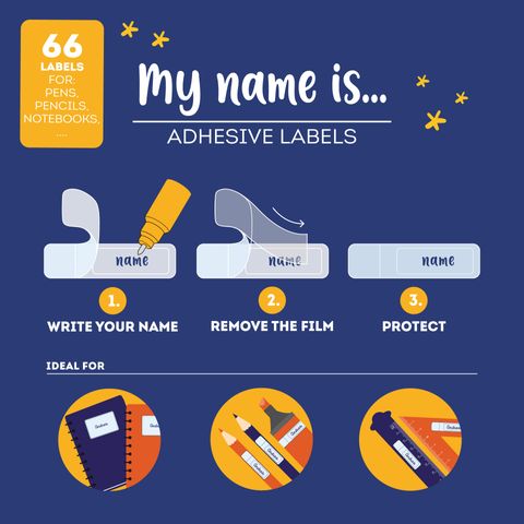 Legami - Adhesive Labels - Pack of 66 - Space
