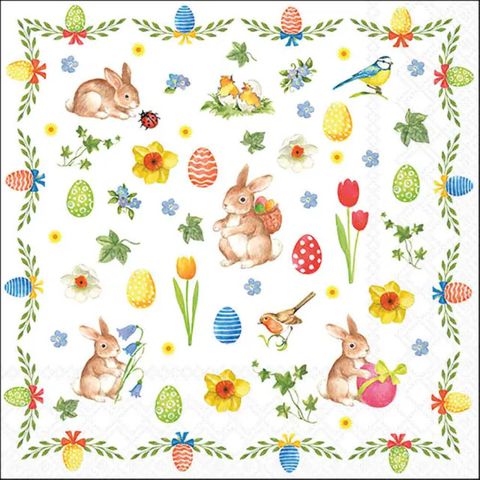 Ambiente - Paper Napkins - Pack of 20 - Luncheon Size - Easter Collage