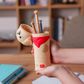 Legami - 2-in-1 Silicone Pencil Case - Kawaii - Golden Retriever