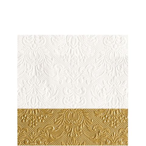 Ambiente - Paper Napkins - Pack of 15 - Cocktail Size - Elegance Dip Gold