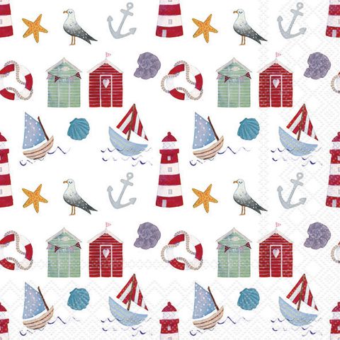 Ambiente - Paper Napkins - Pack of 20 - Luncheon Size - Nautical Items