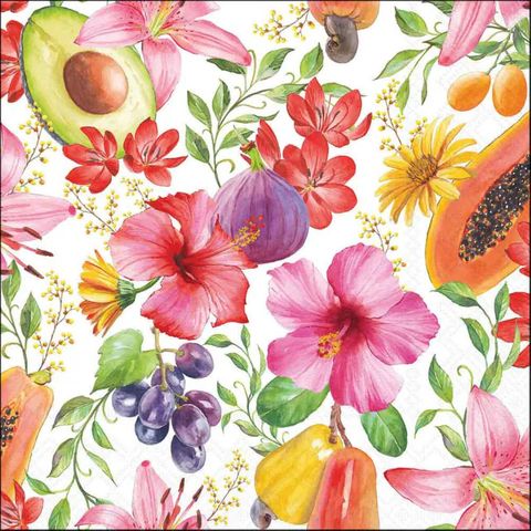 Ambiente - Paper Napkins - Pack of 20 - Luncheon Size - Tropical Delights