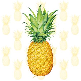 Ambiente - Paper Napkins - Pack of 20 - Luncheon Size - Tropical Fruit Pineapple