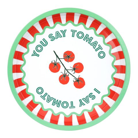 Talking Tables - Tin Tray - 30cm - Tomato - Green
