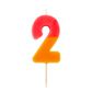 Talking Tables - We Heart Birthdays Candle - 2 - Orange