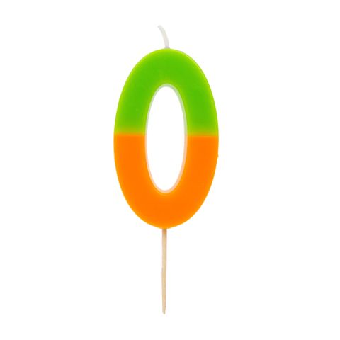 Talking Tables - We Heart Birthdays Candle - 0 - Orange