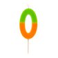 Talking Tables - We Heart Birthdays Candle - 0 - Orange