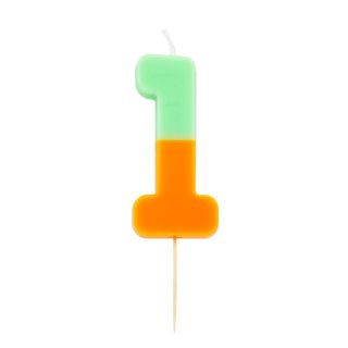 Talking Tables - We Heart Birthdays Candle - 1 - Orange