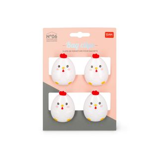 Legami - Set of 4 Bag Clips - Hen