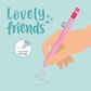 Legami - Gel Pen With Animal Decoration - Lovely Friends - Kitty (ships as Pk of 15 - CPPKIT2)