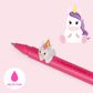Legami - Gel Pen With Animal Decoration - Lovely Friends - Unicorn (ships as Pk of 15 - CPPKIT6)