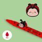 Legami - Gel Pen With Animal Decoration - Lovely Friends - Ladybug