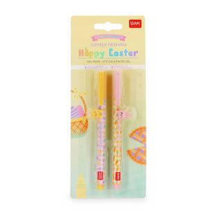 Legami - Set of 2 Gel Pens - Lovely Friends - Hoppy Easter