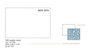 Rossi 1931 - Medioevalis - Flat Card Deckled Edge - 15 x 20 cm - Box of 100 - White