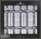 Celebration Crackers - Deluxe Crackers - 12 Inch - Silver Damask - Set of 6
