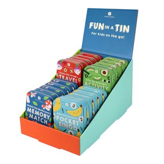 Talking Tables - Fun In A Tin - Travel Size - Assorted Display of 20 (5 x 4 Games)