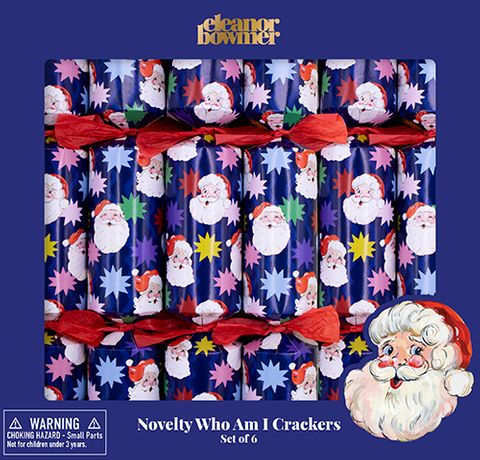 Eleanor Bowmer - Novelty Crackers - 12 Inch - Starstruck Santa Claus - Set of 6