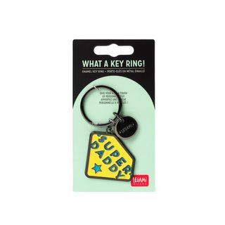 Legami - Enamel Key Ring - What A Key Ring - Super Daddy