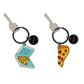 Legami - Enamel Key Ring - What A Key Ring! Set of 2 - Pizza