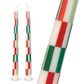 Talking Tables - Taper Dinner Candles - Pack of 2 - Red & Green Check