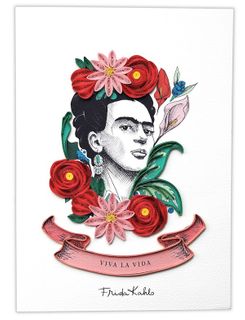 Origamo - Quilling Greeting Card - Frida Kahlo Collection - Flowers