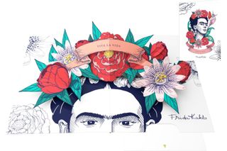 Origamo - Pop Up Greeting Card - Frida Kahlo Collection - Flowers