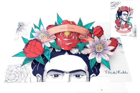 Origamo - Pop Up Greeting Card - Frida Kahlo Collection - Flowers