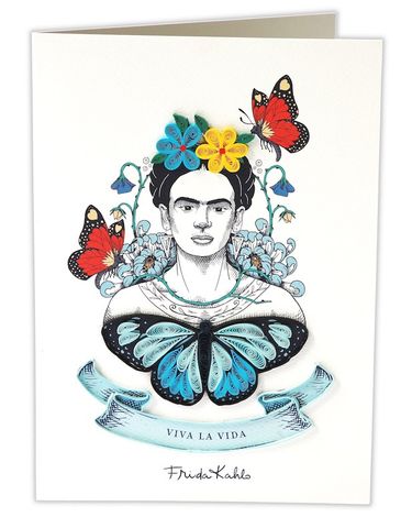 Origamo - Quilling Greeting Card - Frida Kahlo Collection - Butterflies