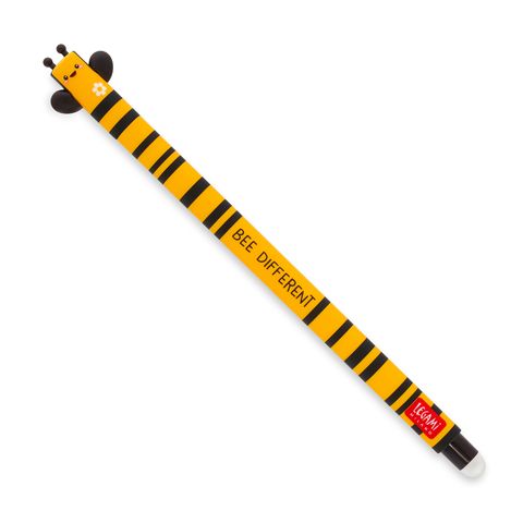 Legami - Erasable Gel Pen Single - Bee - Black Ink (Ships as Pk 30 - EPBLAKIT29)