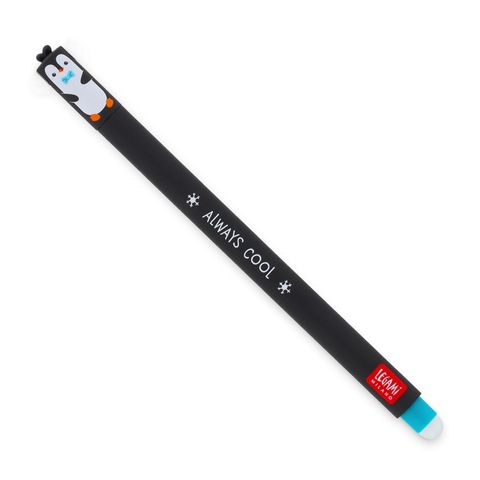 Legami - Erasable Gel Pen Single - Penguin - Turquoise Ink