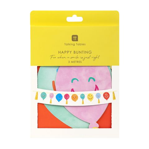 Talking Tables - Ballooon Shaped Garland - 3m - Happy Face