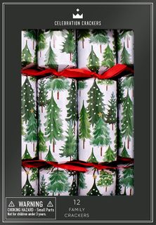 Celebration Crackers - Family Cube - 12 Inch - Snowy Forest - Set of 12