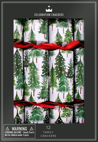 Celebration Crackers - Family Cube - 12 Inch - Snowy Forest - Set of 12