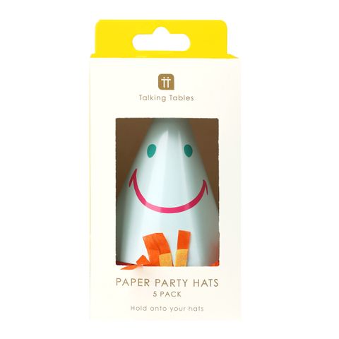 Talking Tables - Party Hats - Pack of 5 - Happy Face