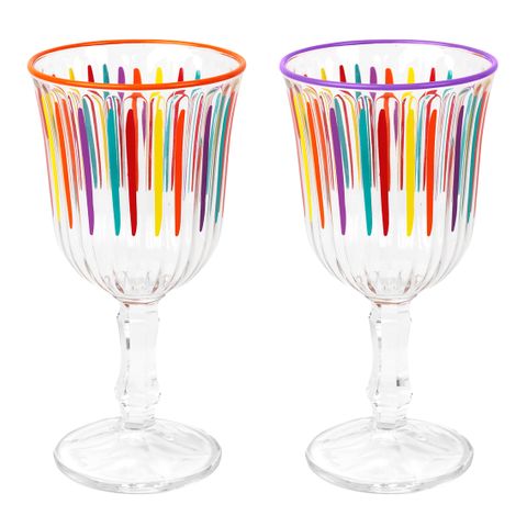 Talking Tables - Wine Glass - 16cm - Bright Stripes
