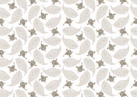 Rossi 1931 - Wrap Flat Sheet - Letterpress Paisley Beige