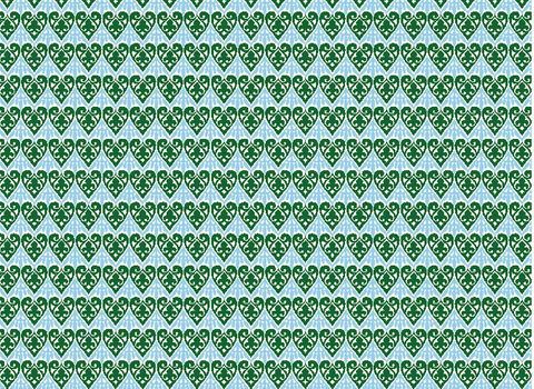 Rossi 1931 - Wrap Flat Sheet - Letterpress Hearts Green