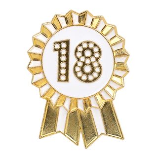 Talking Tables - Enamel Badge - 6cm - 18 - Luxe Gold