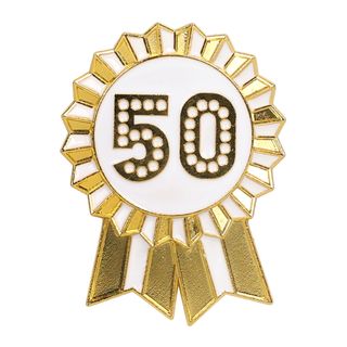 Talking Tables - Enamel Badge - 6cm - 50 - Luxe Gold