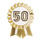 Talking Tables - Enamel Badge - 6cm - 50 - Luxe Gold