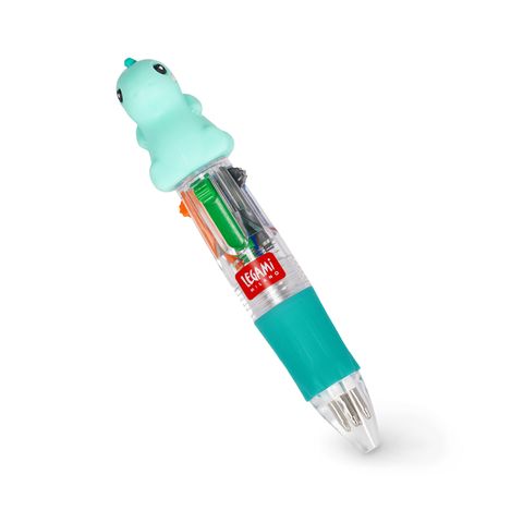 Legami - Mini 4-Colour Ballpoint Pen - Mini Magic Rainbow - Dino (ships as a Pk of 24 - MRPKIT2)