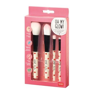 Legami - Set of 4 Makeup Brushes - Oh My Glow! - Lips