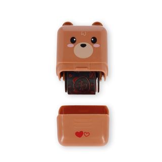 Legami - Deco Roller Stamp - Teddy Bear - Red Ink
